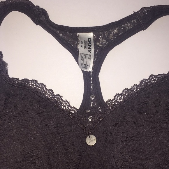 Padded Racerback DKNY Bralette Sz M Brown - Picture 2 of 6